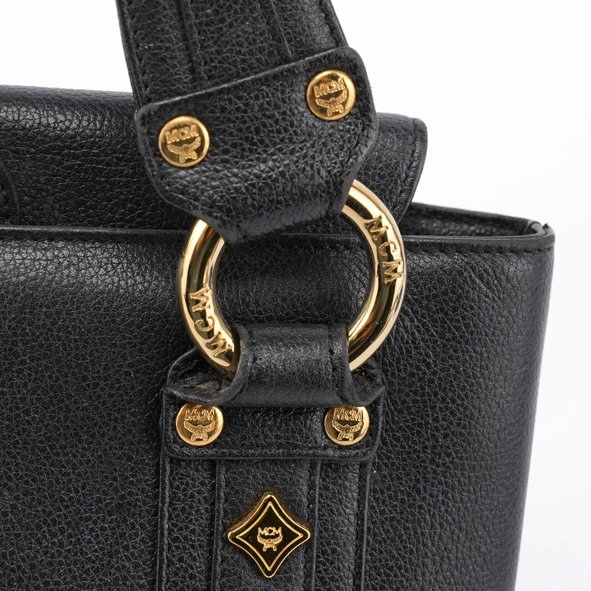 Black Leather Mini Tote