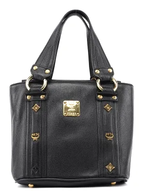Black Leather Mini Tote