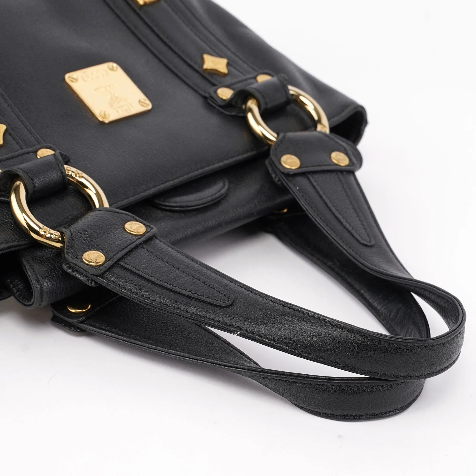 Black Leather Mini Tote