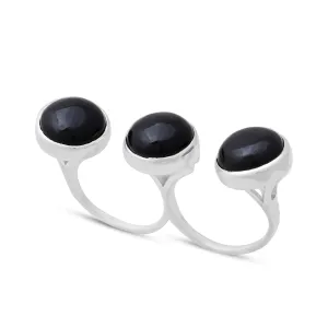 Black Onyx Silver Rings