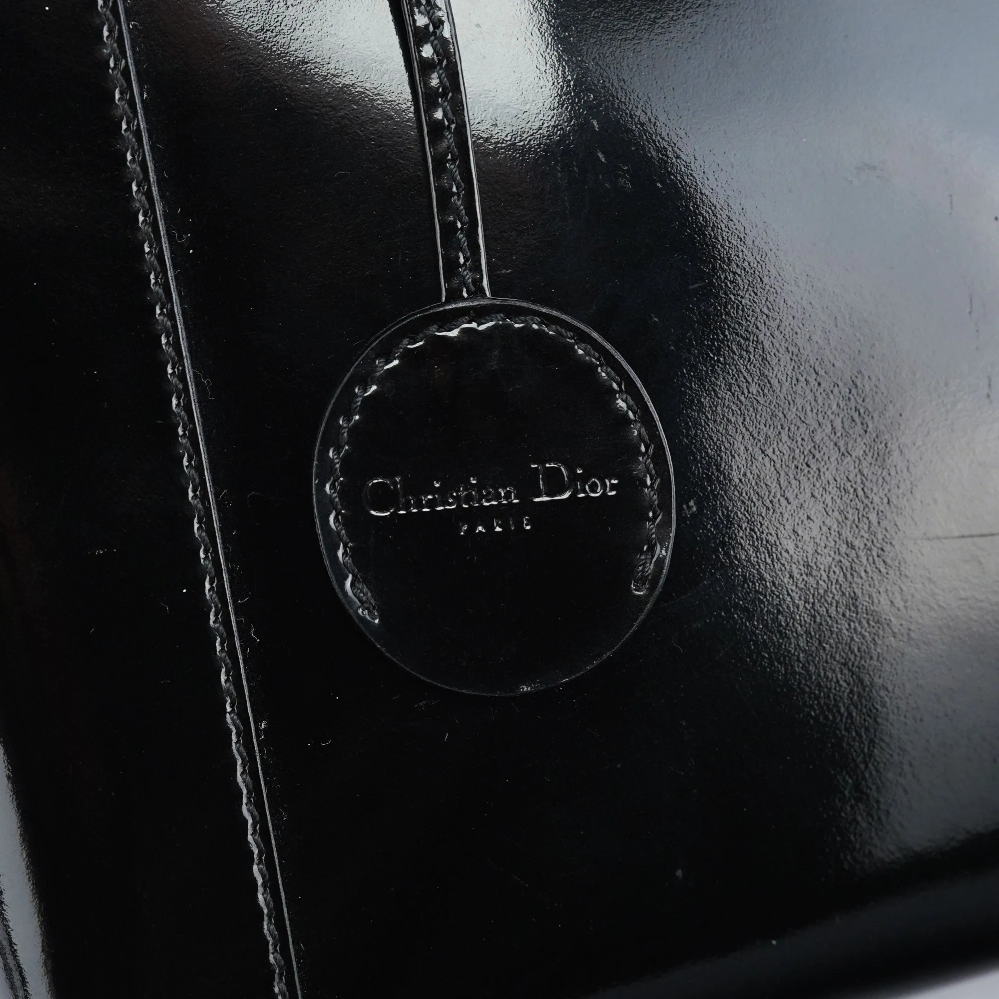 Black Patent Leather Mini Tote Bag