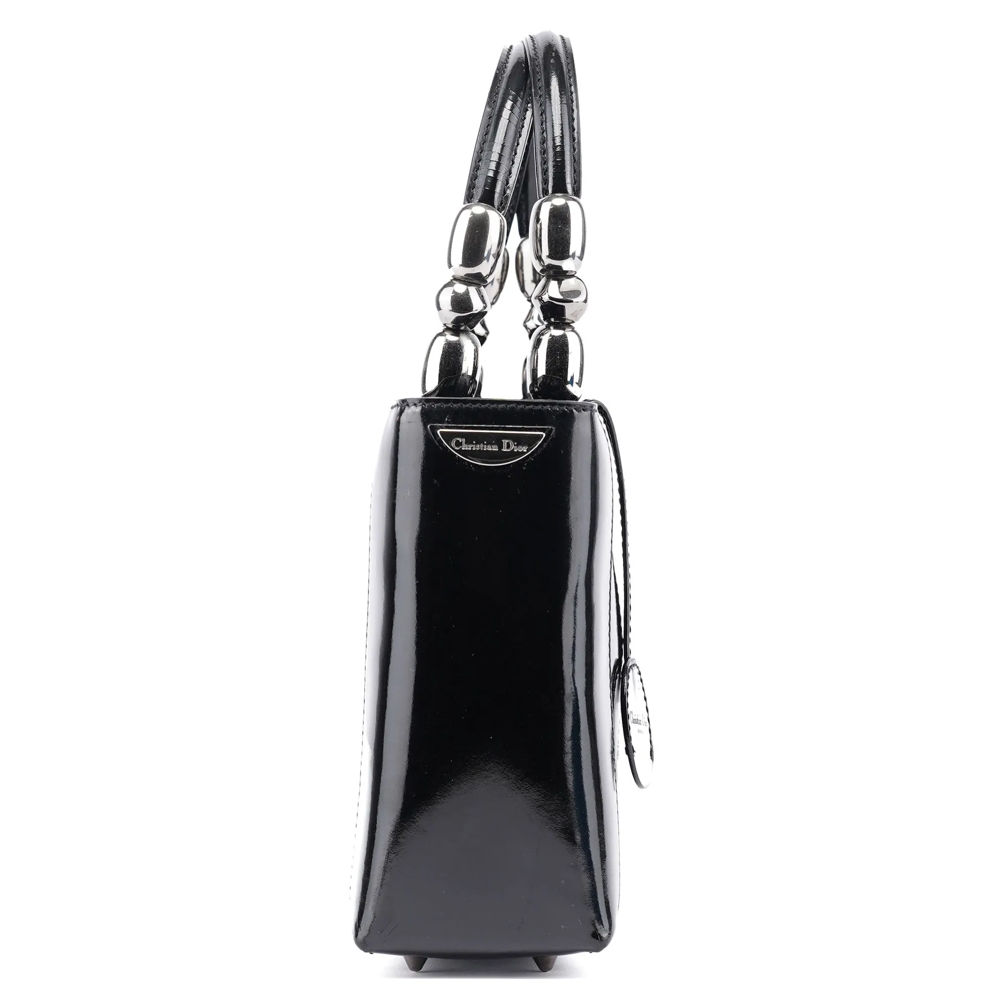 Black Patent Leather Mini Tote Bag