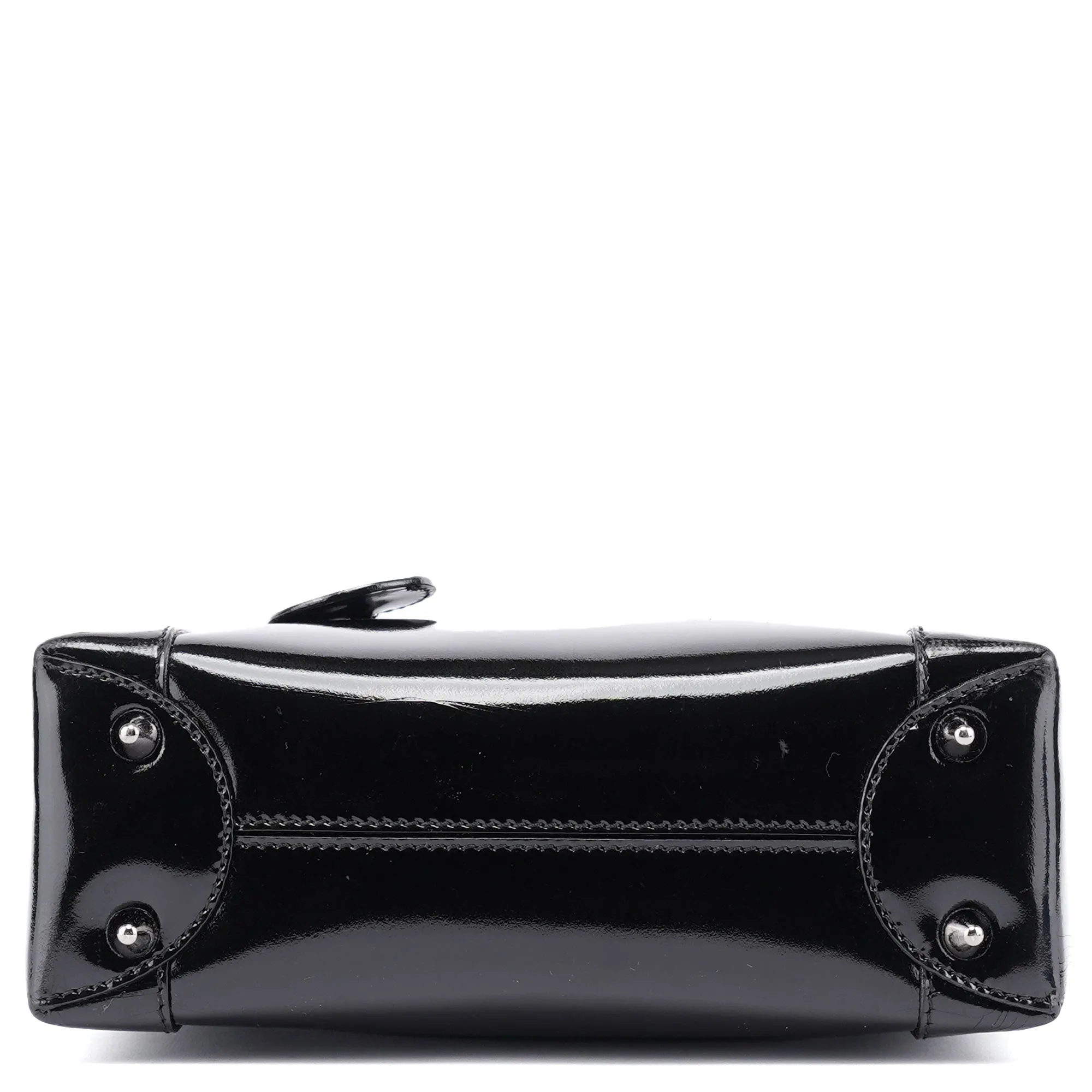 Black Patent Leather Mini Tote Bag