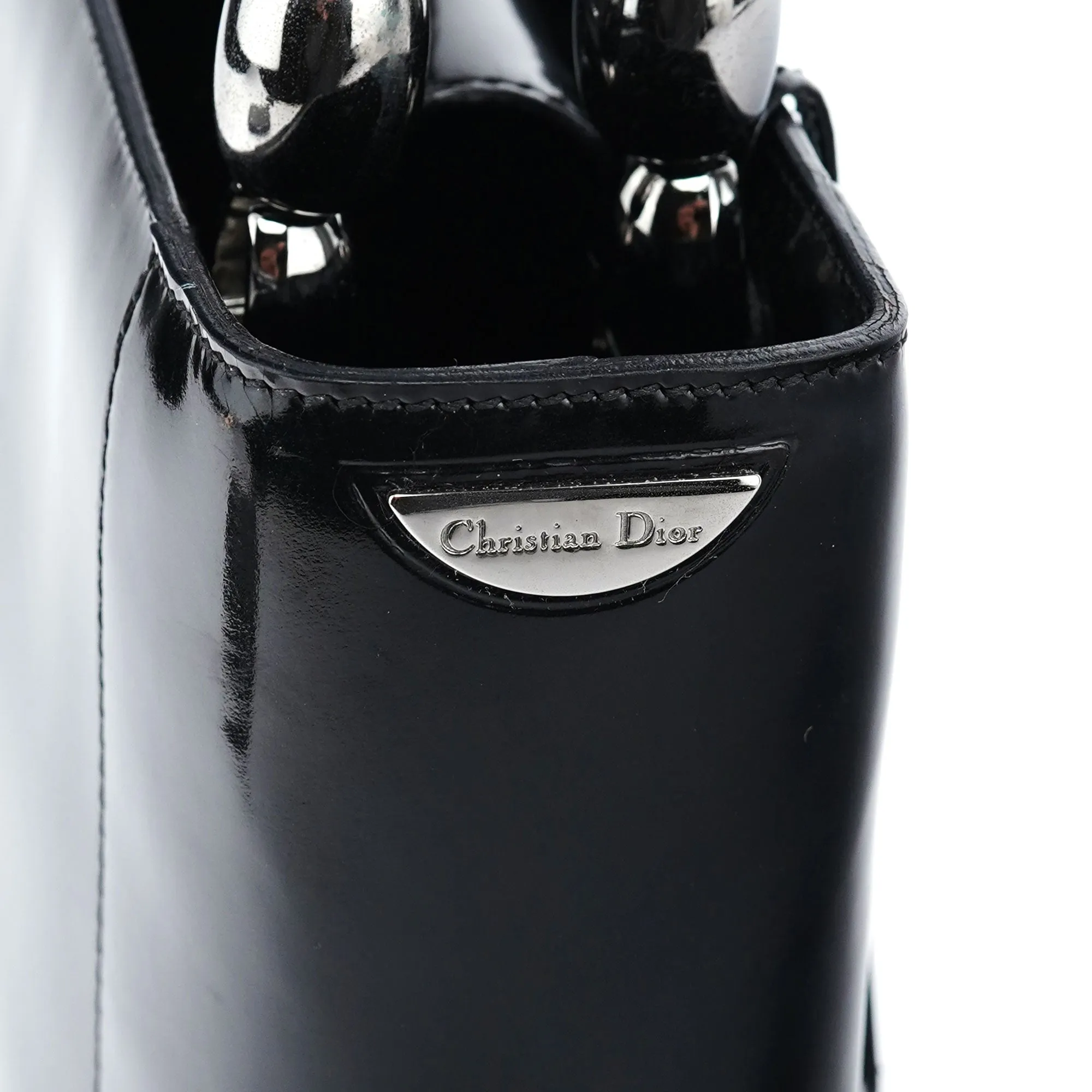 Black Patent Leather Mini Tote Bag