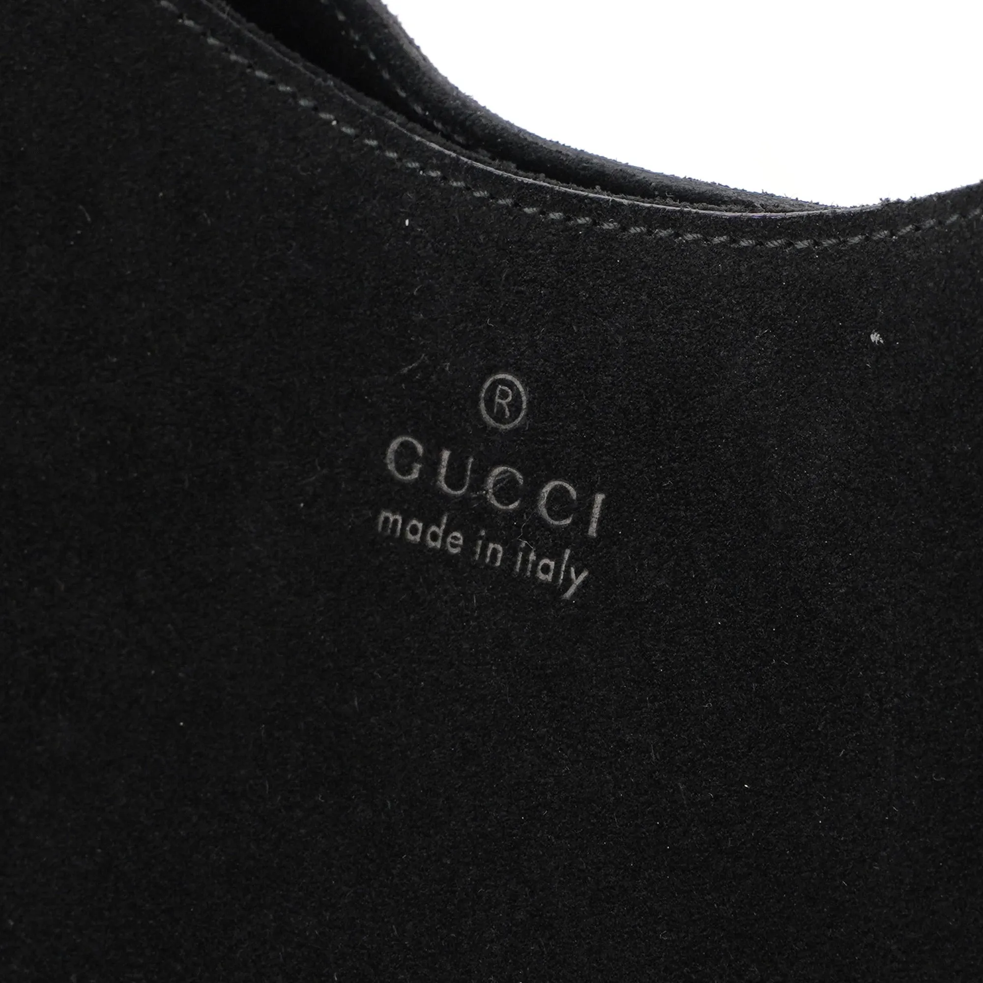 Black Suede Hobo Shoulder Bag