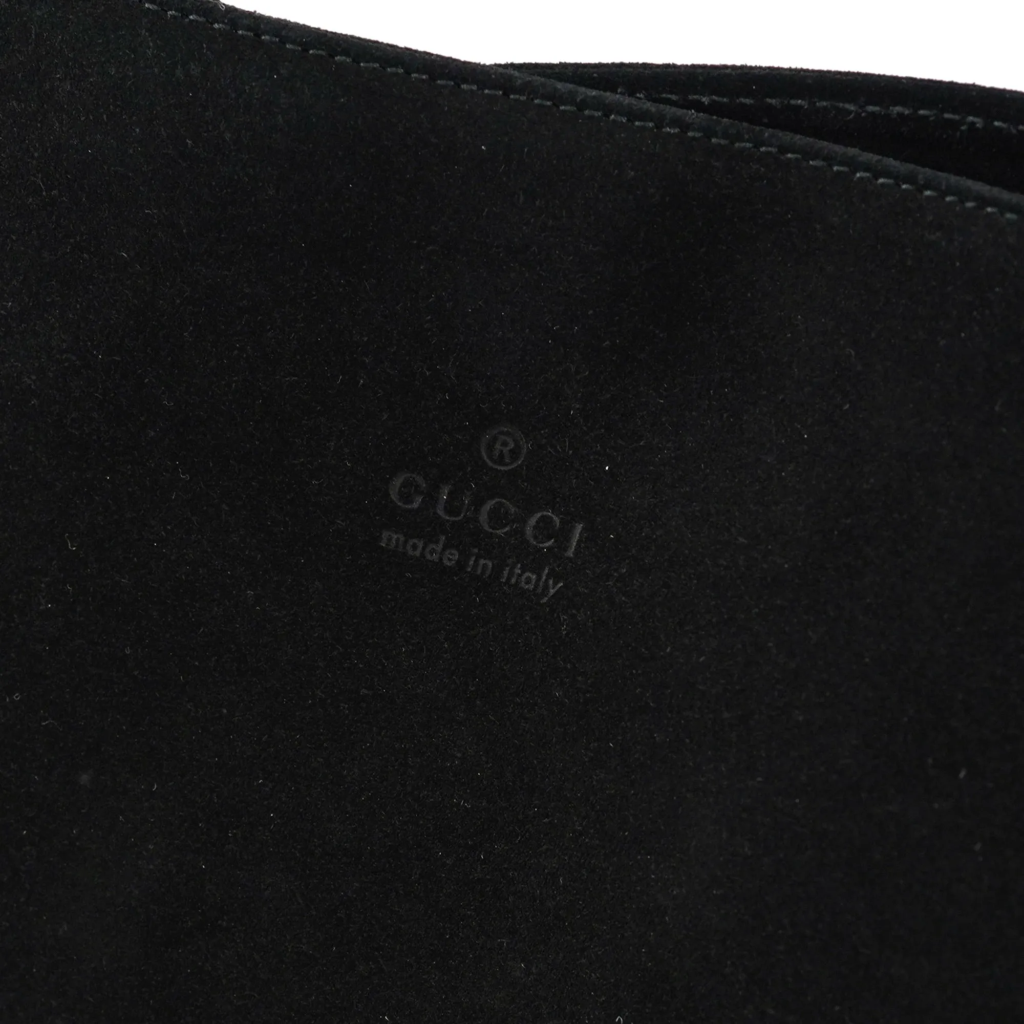 Black Suede Hobo Shoulder Bag