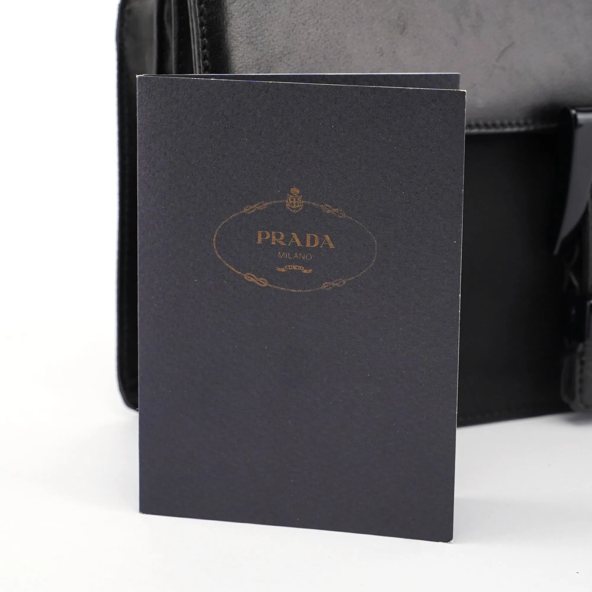 Black Tessuto Nappa Buckle Shoulder Bag