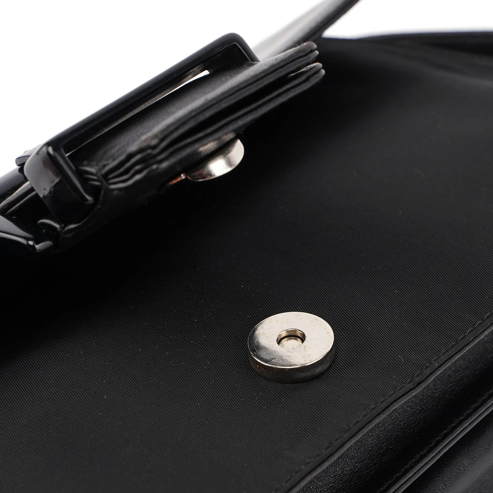 Black Tessuto Nappa Buckle Shoulder Bag