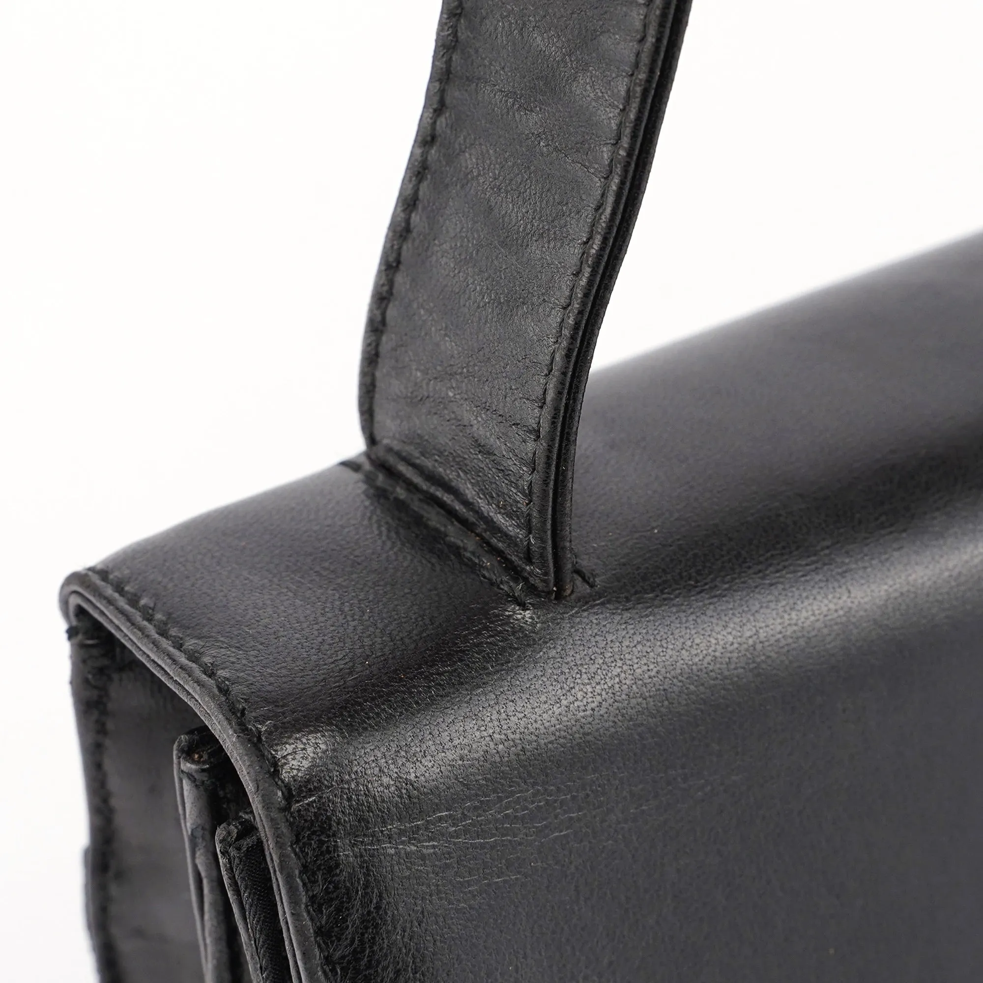 Black Tessuto Nappa Buckle Shoulder Bag