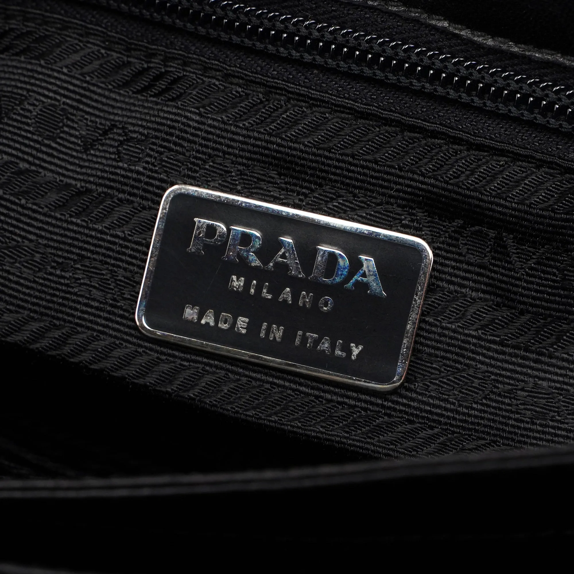 Black Tessuto Nappa Buckle Shoulder Bag