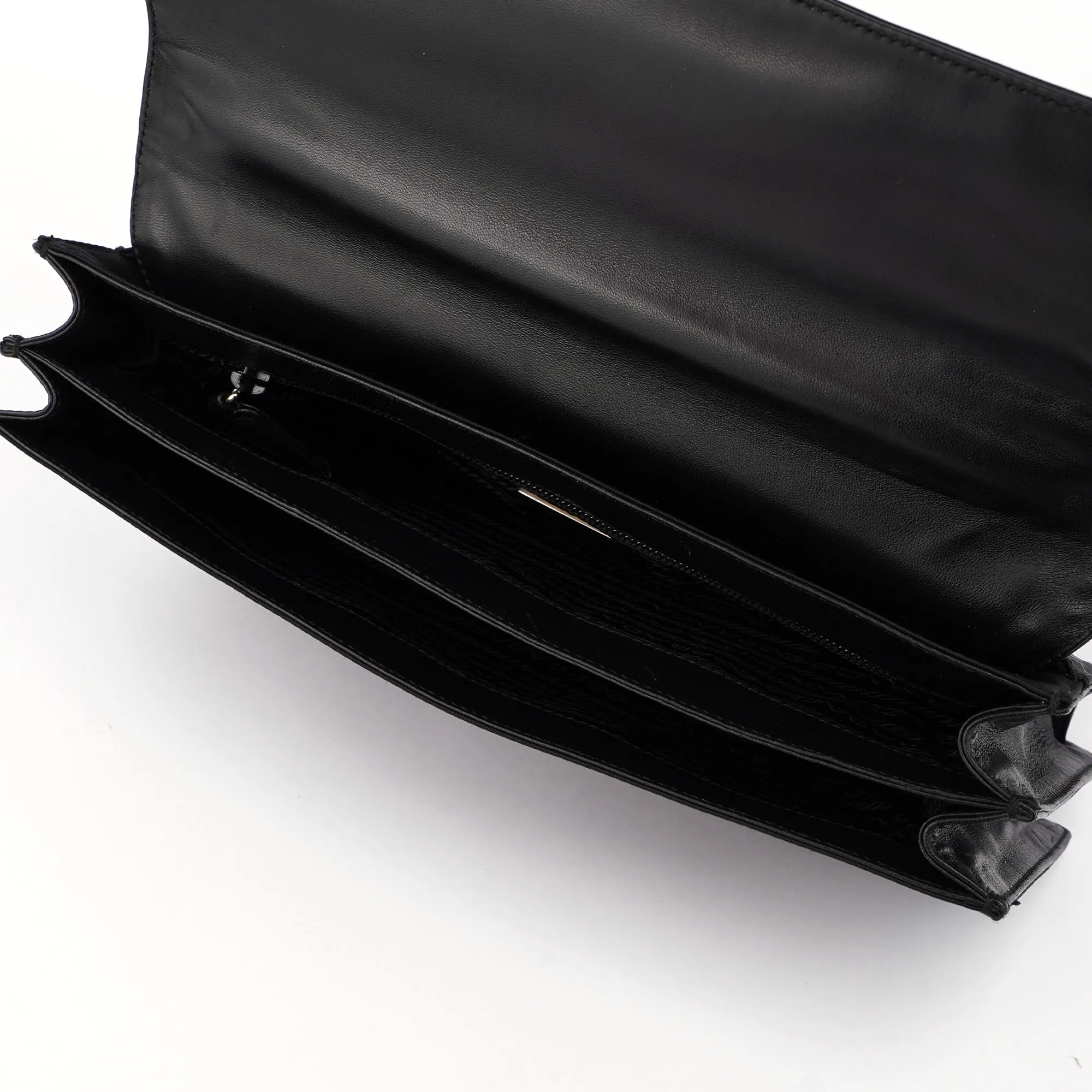 Black Tessuto Nappa Buckle Shoulder Bag