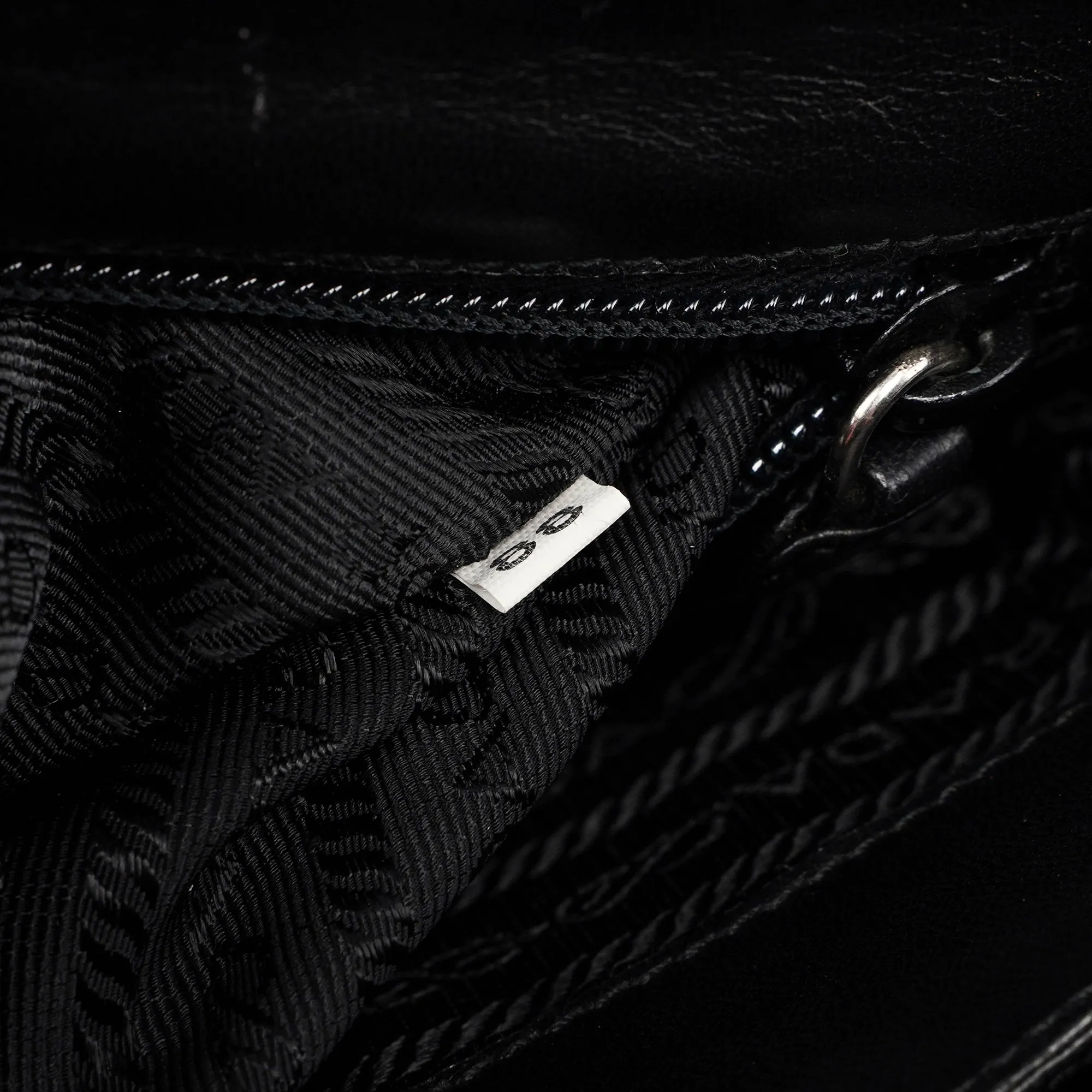 Black Tessuto Nappa Buckle Shoulder Bag