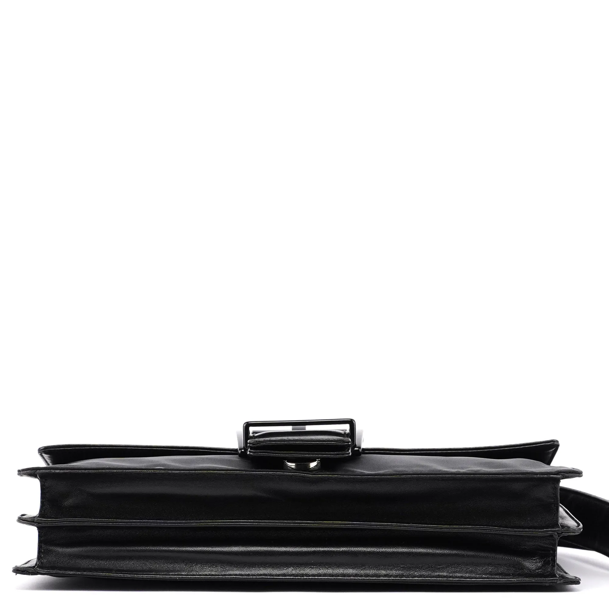 Black Tessuto Nappa Buckle Shoulder Bag