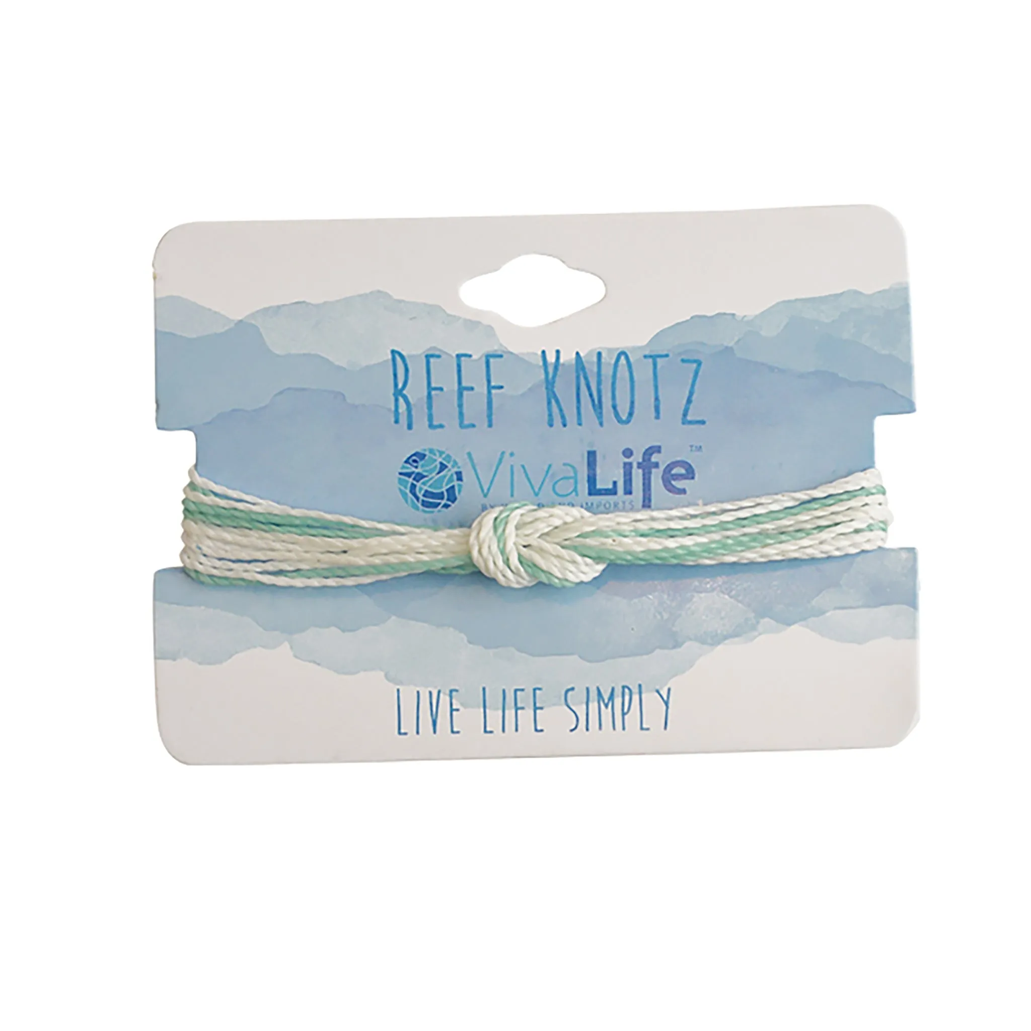 Blue Hues Handmade Wax Cord Reef Knot Bracelet