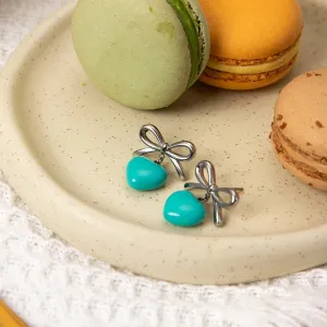 Blue Sweetheart Drop Earrings