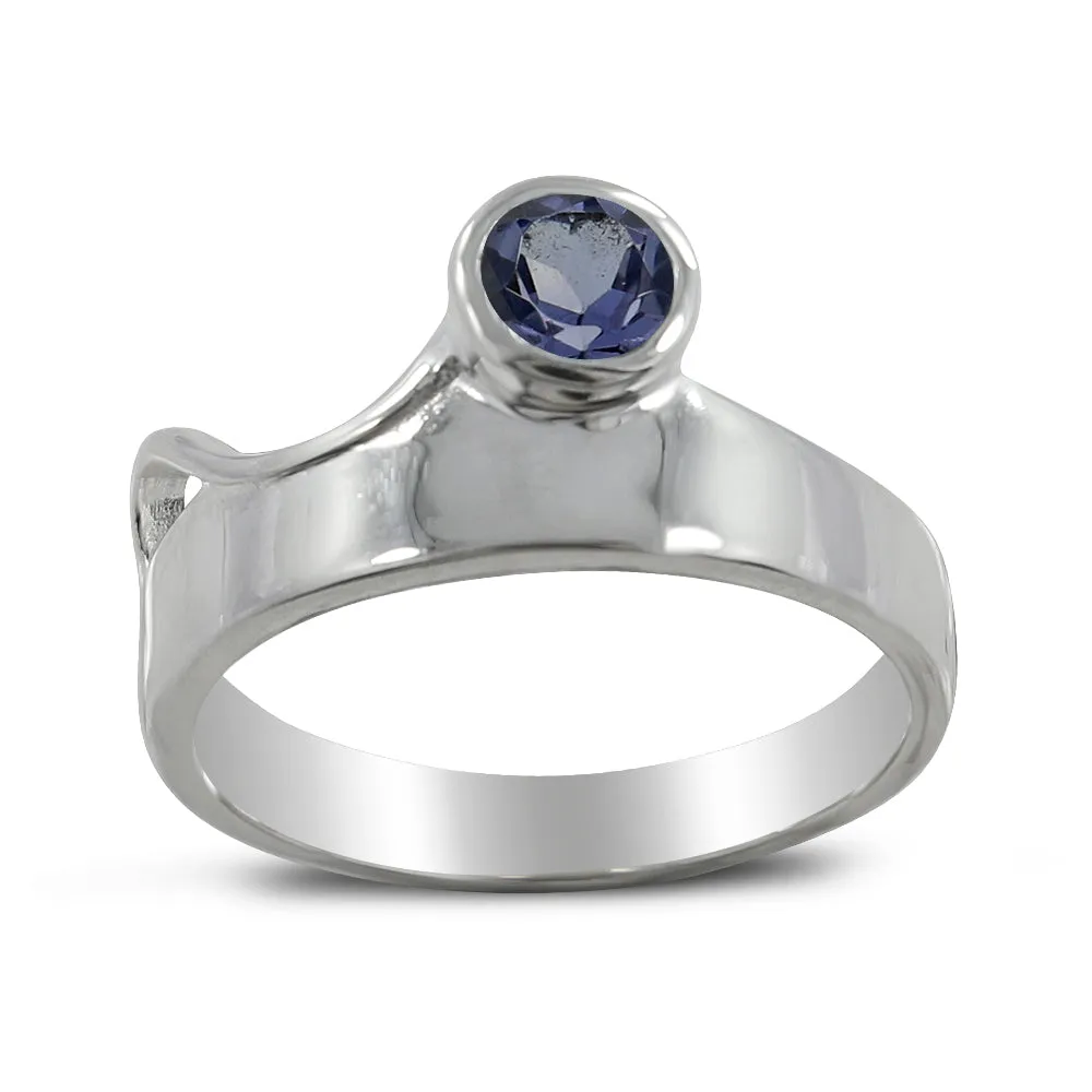 Blue Topaz Silver Rings