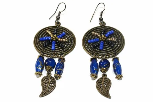 Bohemian Dream Catcher Bead Work Earrings - Limited Colors Available