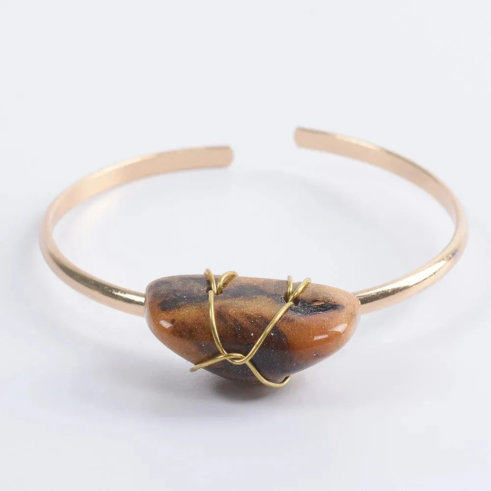 Bohemian Ethnic Statement Charm Retro Resin Stone Bracelet for Women