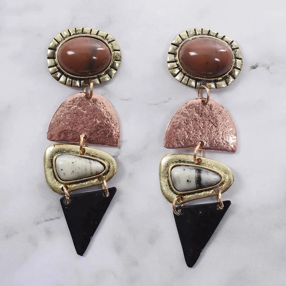 Bohemian Ethnic Statement Charm Retro Resin Stone Bracelet for Women