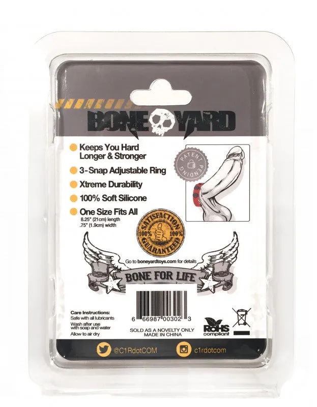 Boneyard Silicone  Strap 3 - Snap Ring - Red