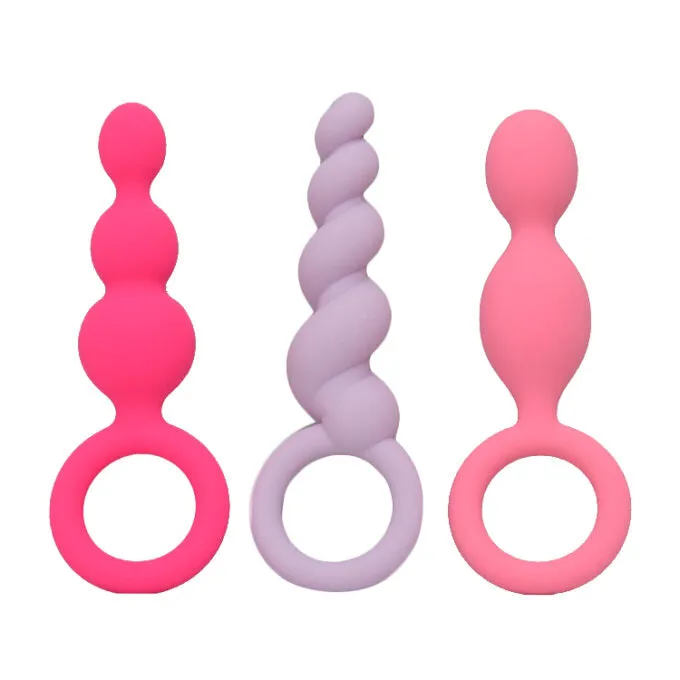 Booty Call Anal Plugs Assort Colours 3pc