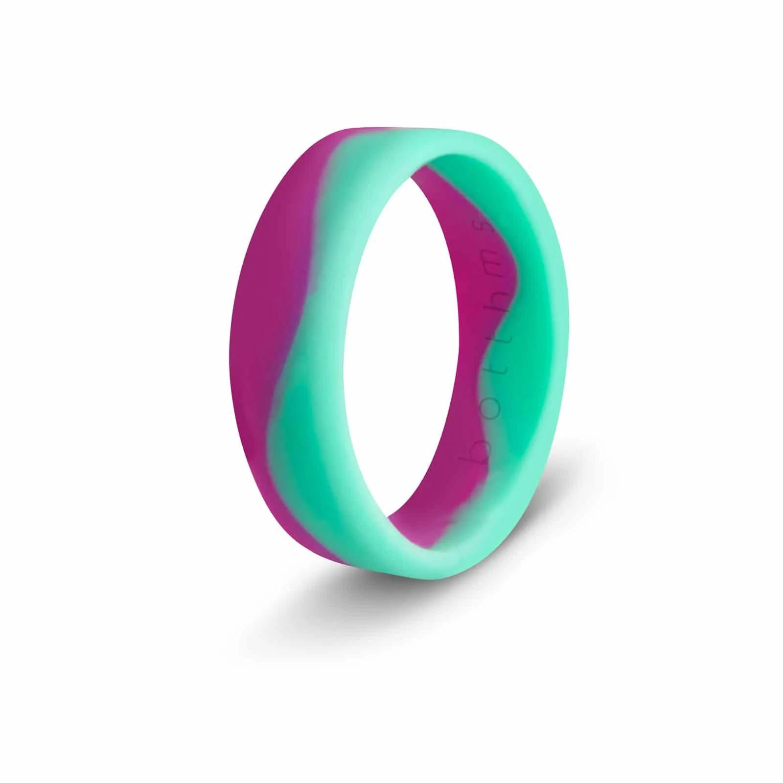 botthms Purple & Teal Ladies Flow Silicone Ring