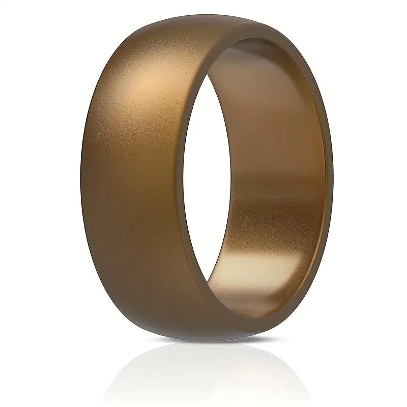 Breathable 8mm Wide Men's Silicone Sport Ring