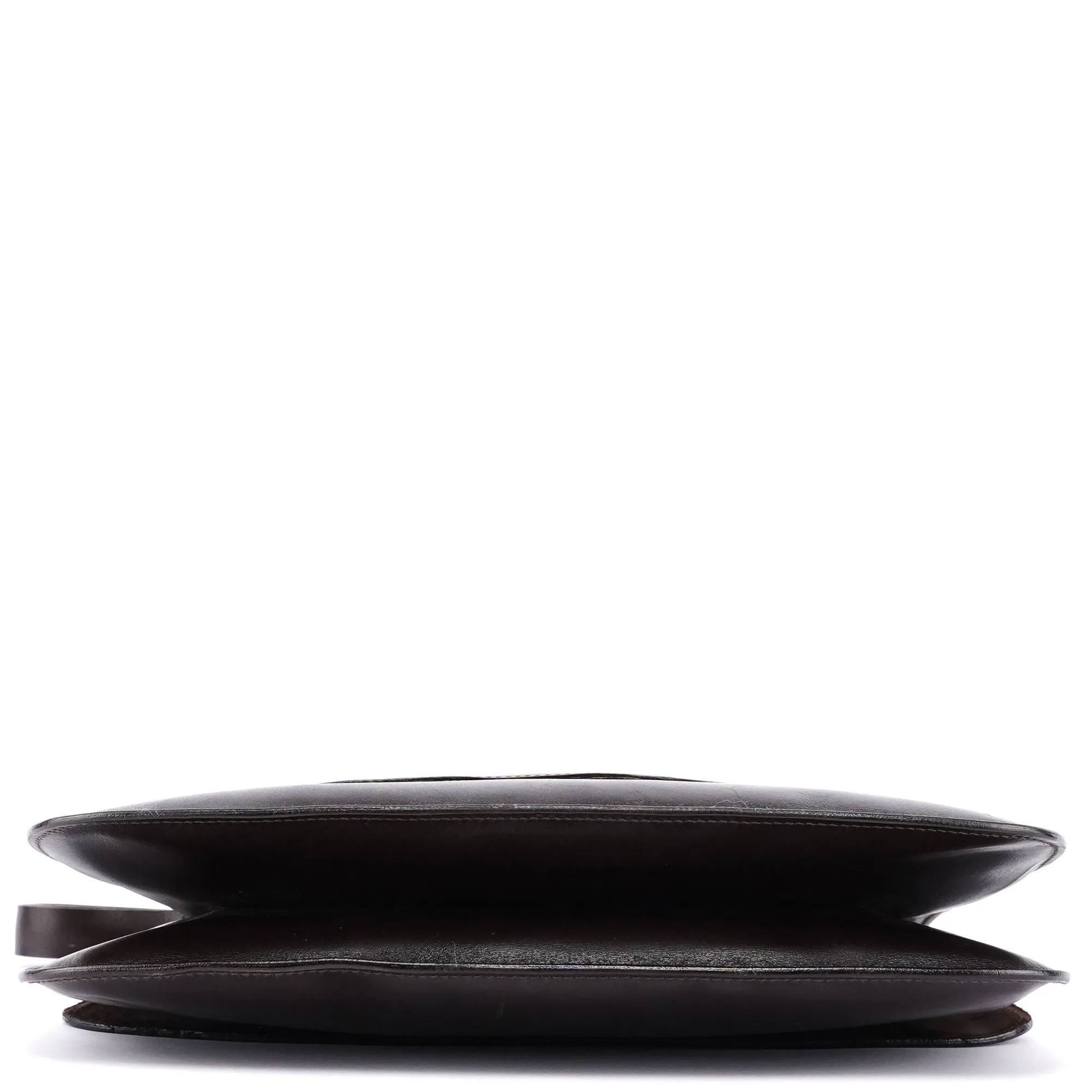 Brown Calfskin Hobo Shoulder Bag