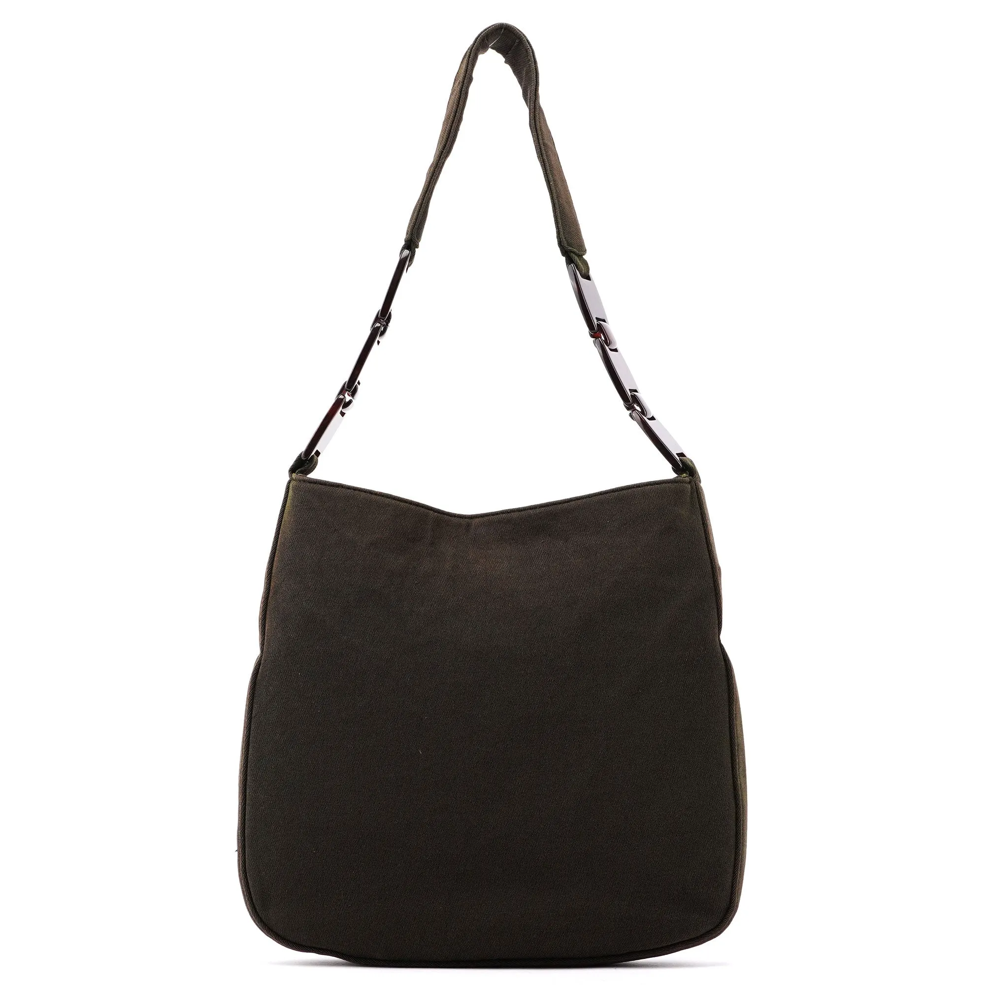 Brown Mesh Plastic Chain Shoulder Bag