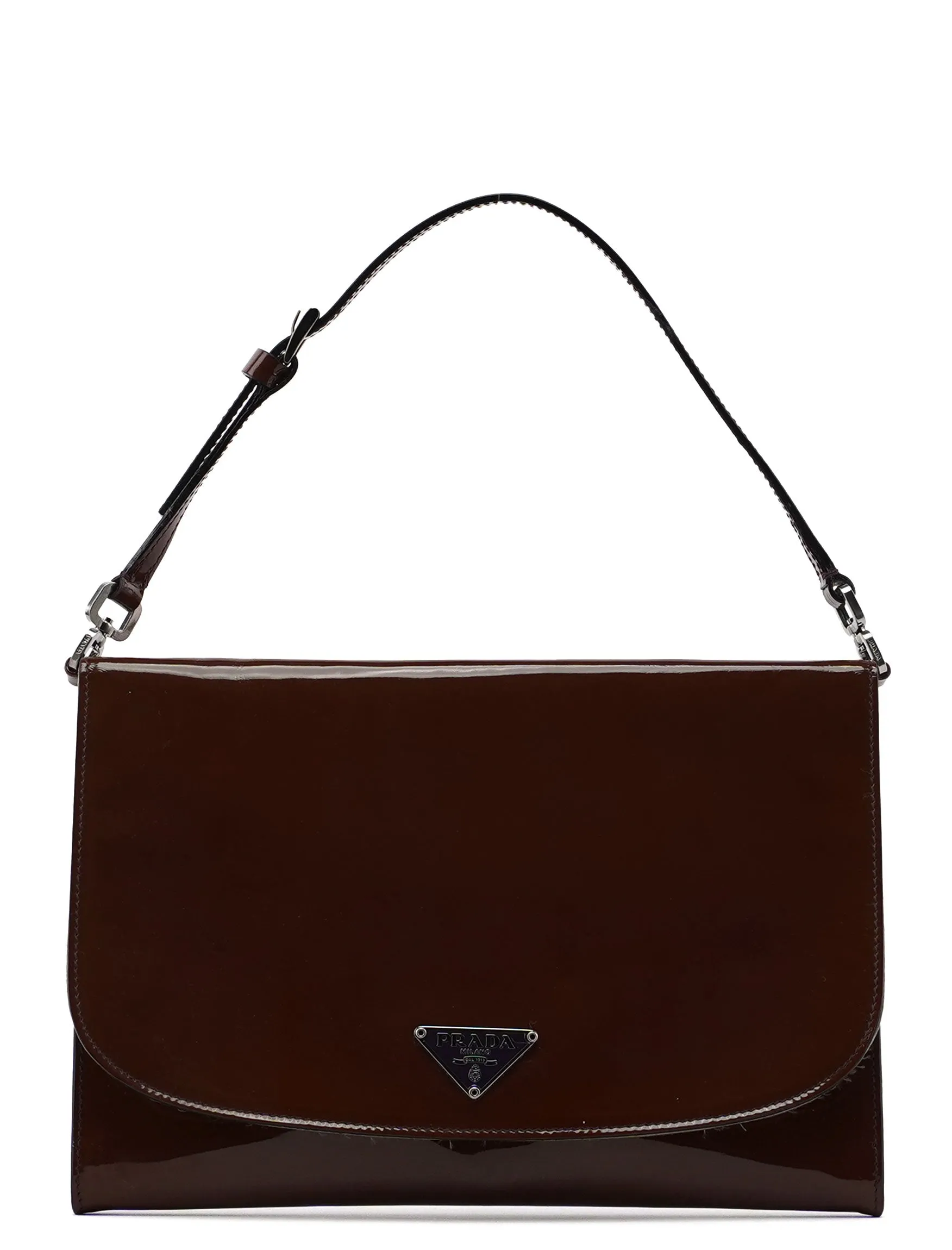 Brown Spazzolato Mini Hobo Shoulder Bag