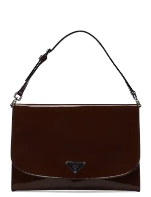 Brown Spazzolato Mini Hobo Shoulder Bag