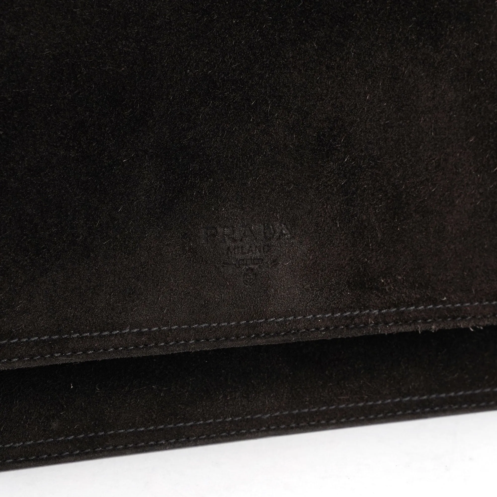 Brown Suede Flap Shoulder Bag