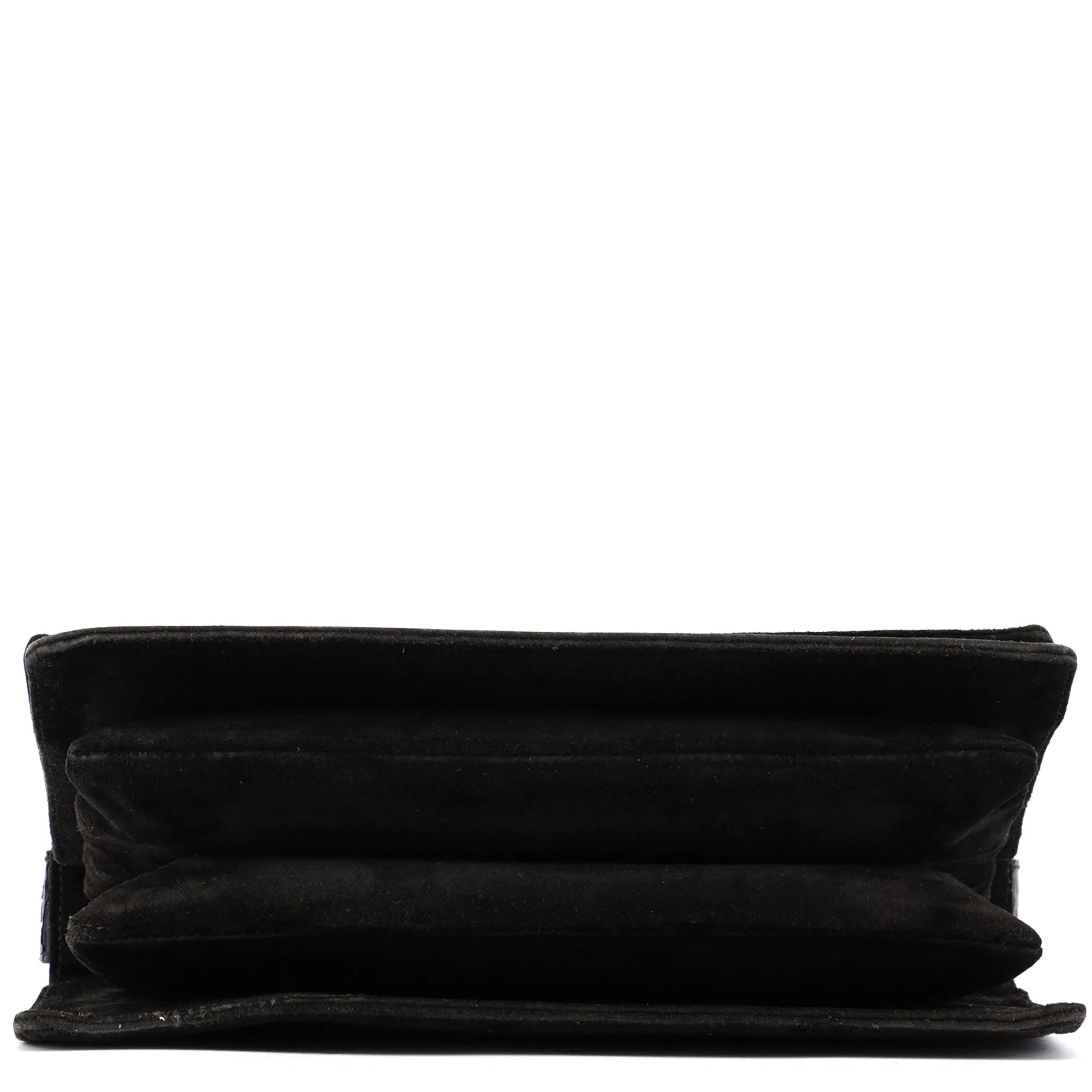Brown Suede Flap Shoulder Bag