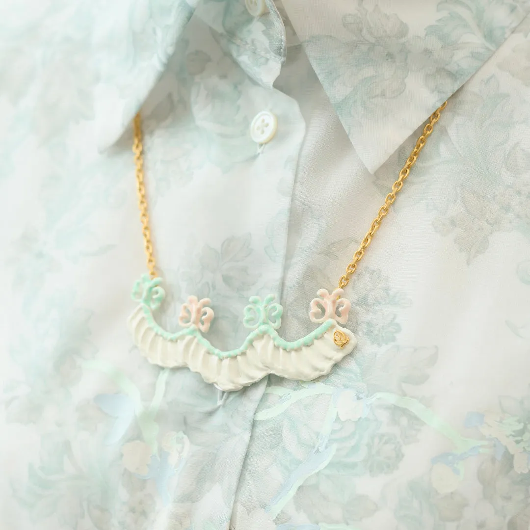 Butterfly Cream Necklace【Japan Jewelry】