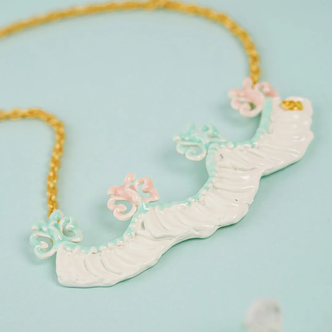 Butterfly Cream Necklace【Japan Jewelry】