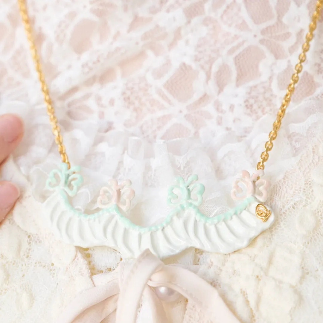 Butterfly Cream Necklace【Japan Jewelry】