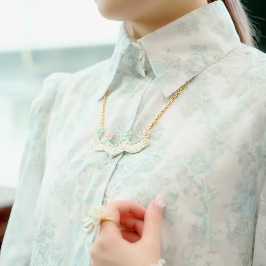 Butterfly Cream Necklace【Japan Jewelry】