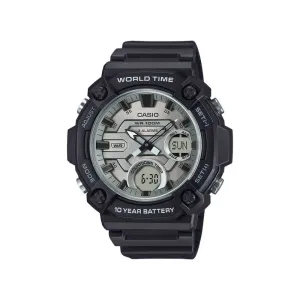 Casio AEQ-120W-7AV Men Analog-Digital Watch Black Resin Strap