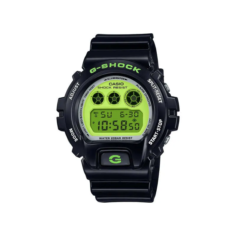 Casio G-Shock Crazy Colours DW-6900RCS-1 Men Digital Watch Black Resin Strap