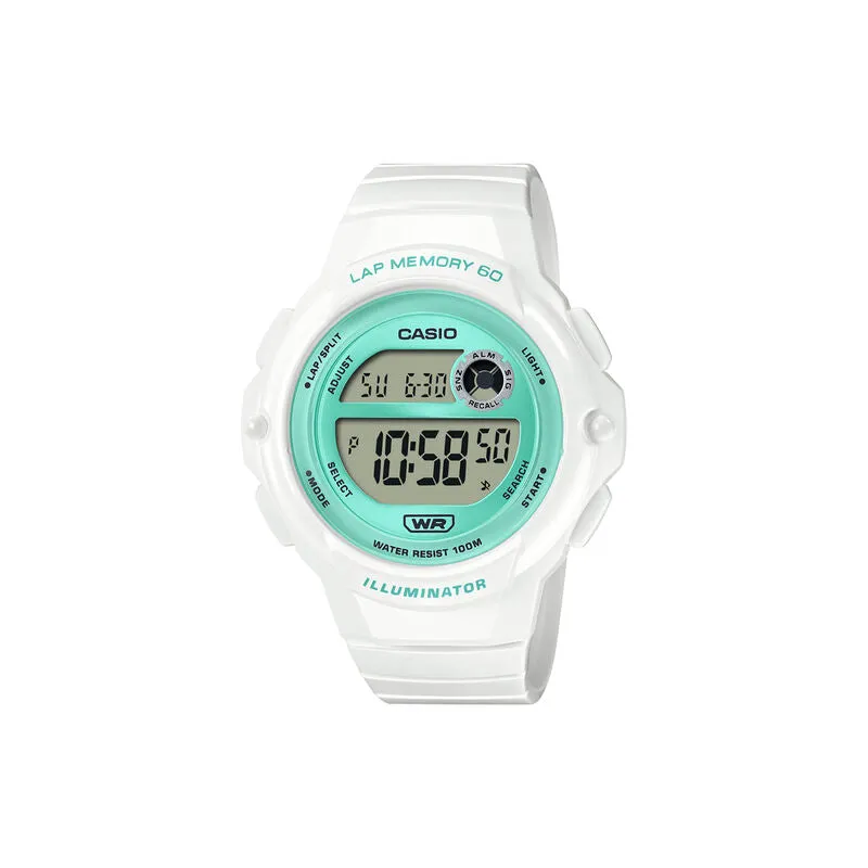 Casio LWS-1200H-7A3V Women Digital Watch White Resin Strap
