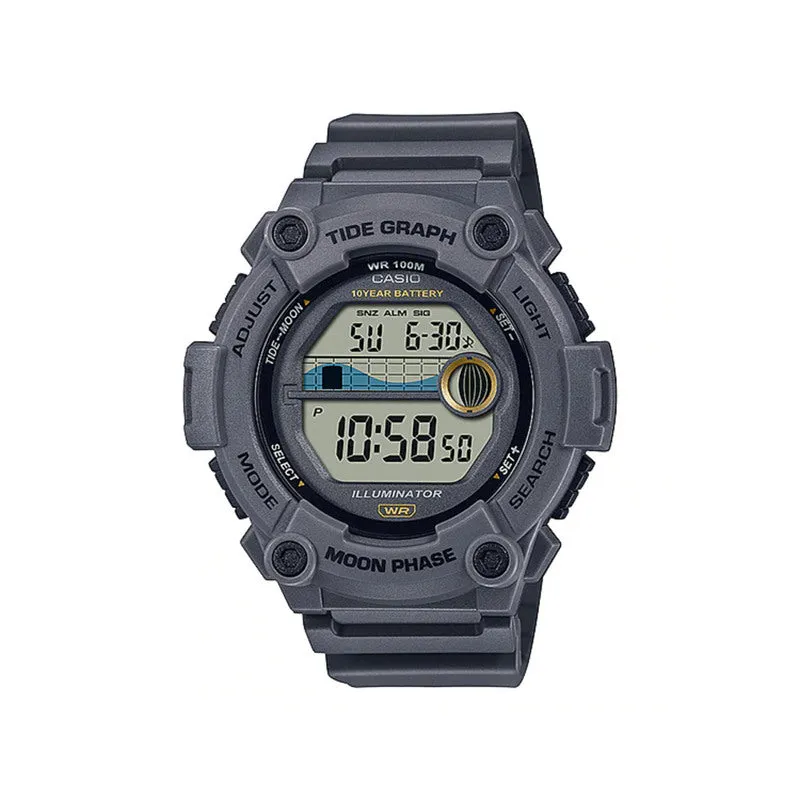 Casio Men's Digital Watch WS-1300H-8AV Grey Resin Band Watch For Men