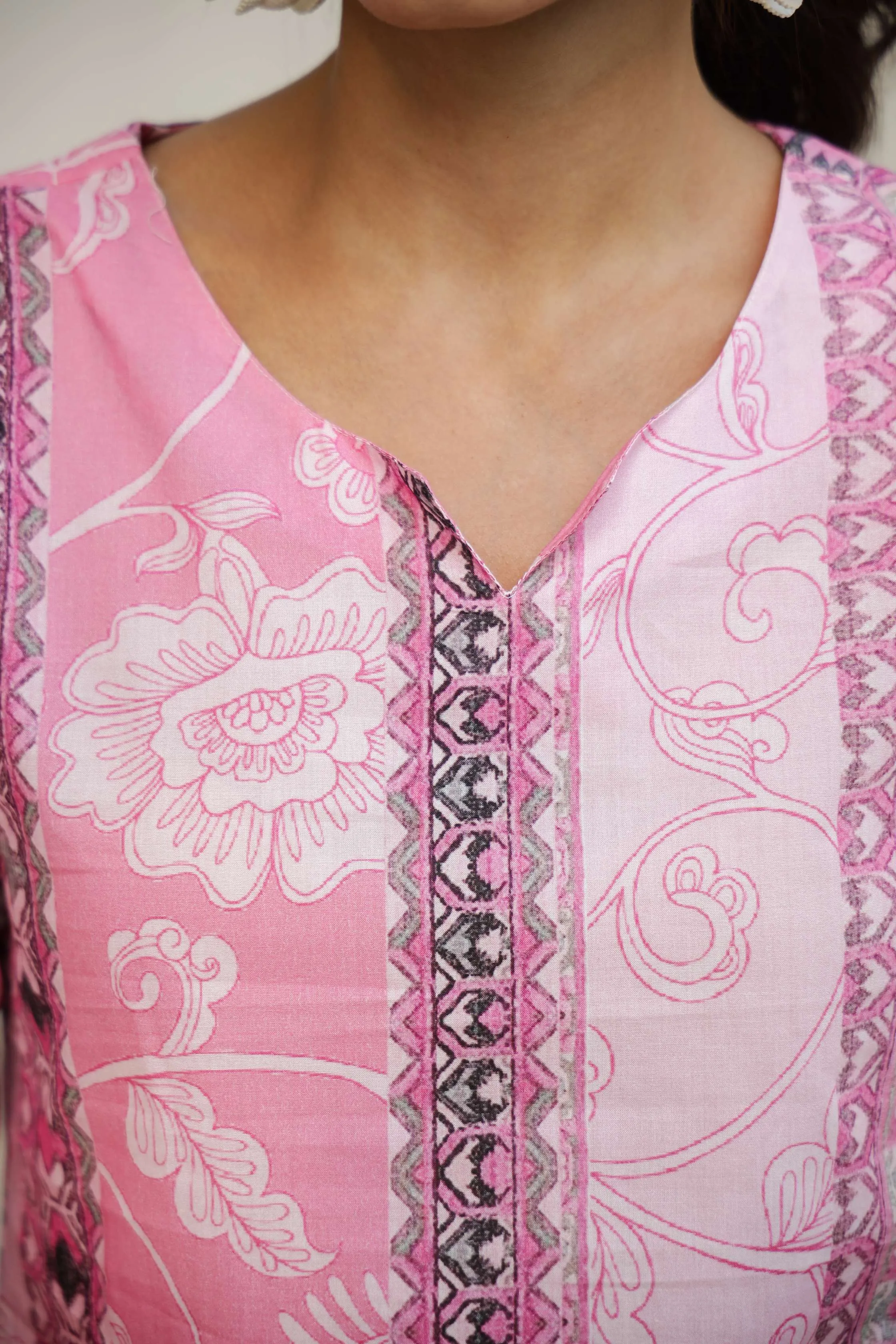 Chic Pink Printed Co-Ord Set for Women – Stylish Summer Wear
