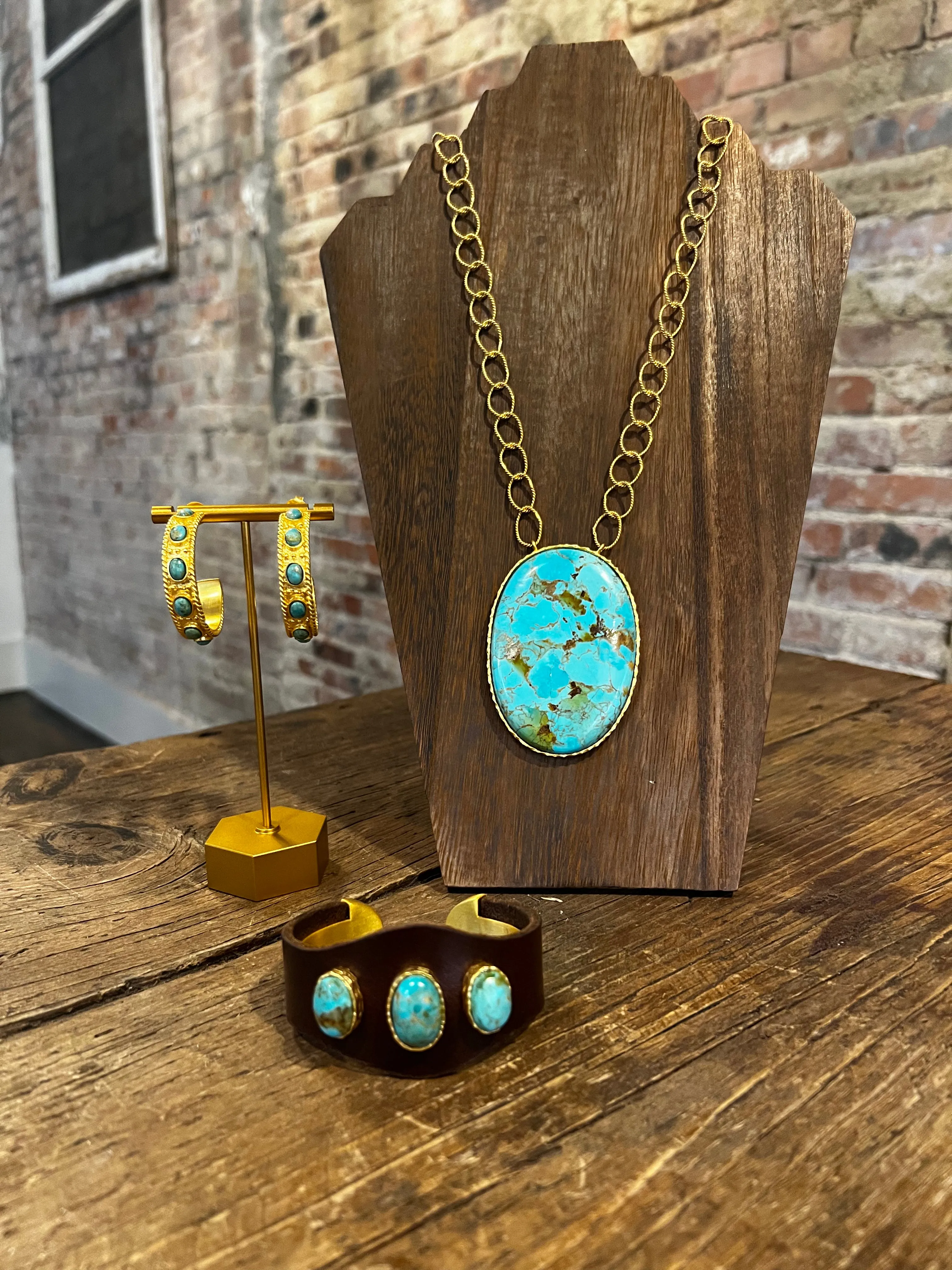 Christina Greene Southwestern Hoops- Turquoise