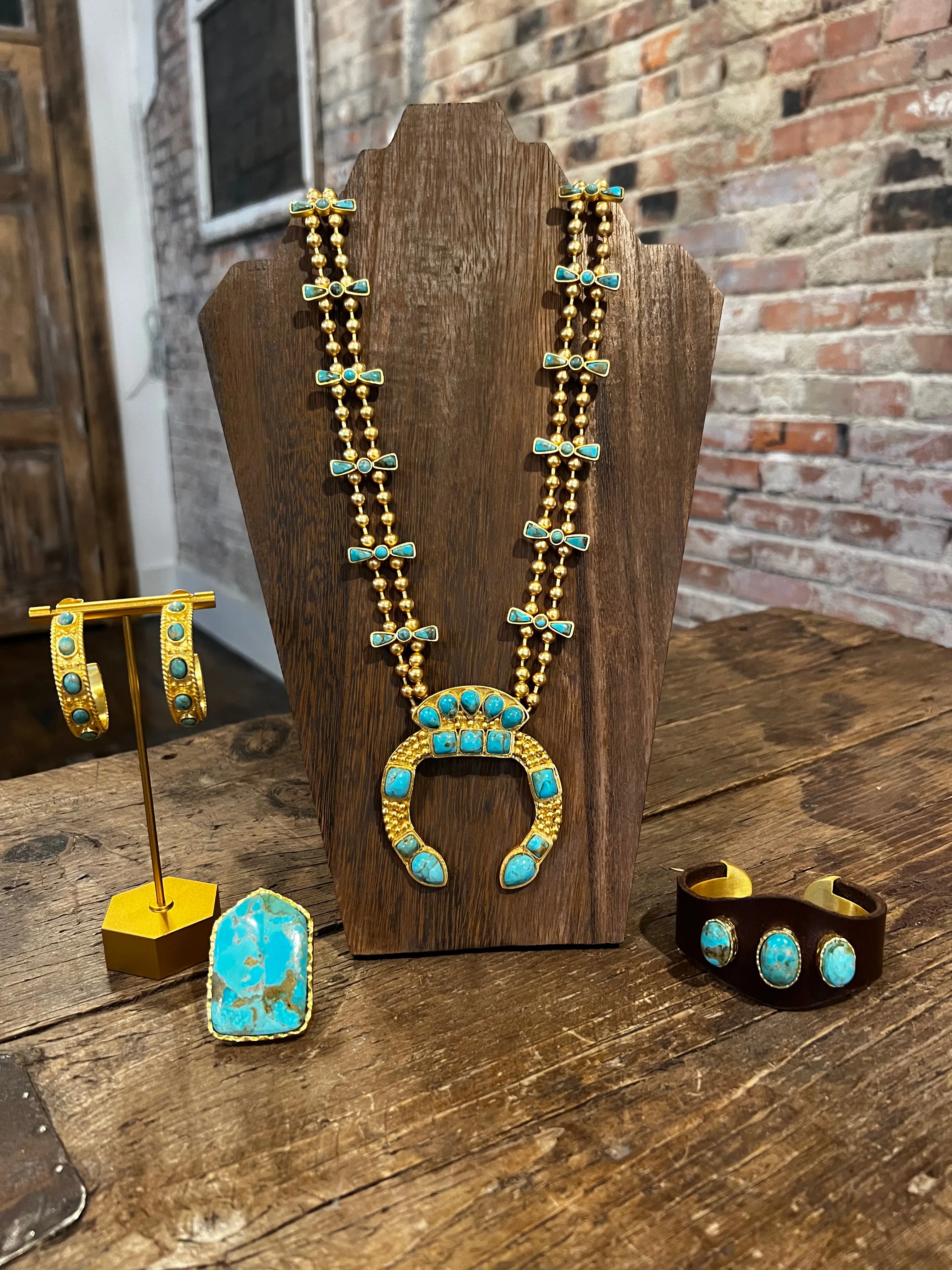 Christina Greene Southwestern Hoops- Turquoise