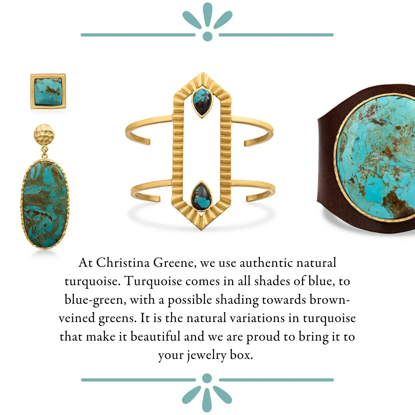 Christina Greene Southwestern Hoops- Turquoise