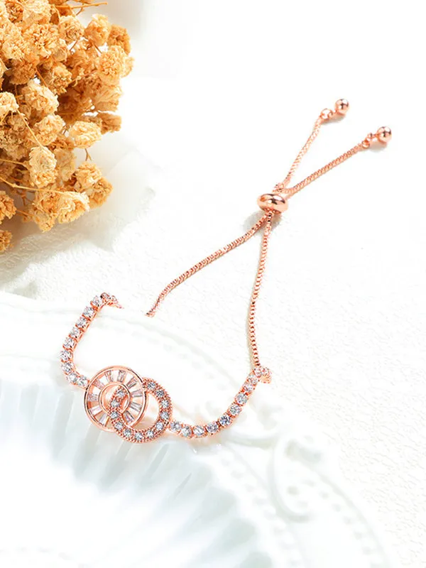 Circle Button Adjustable Bracelet