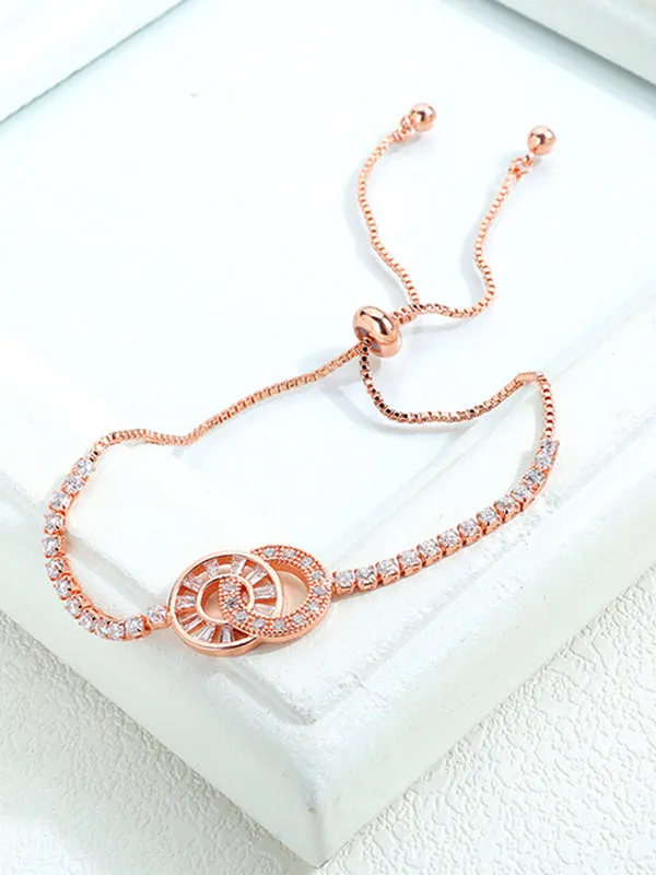 Circle Button Adjustable Bracelet