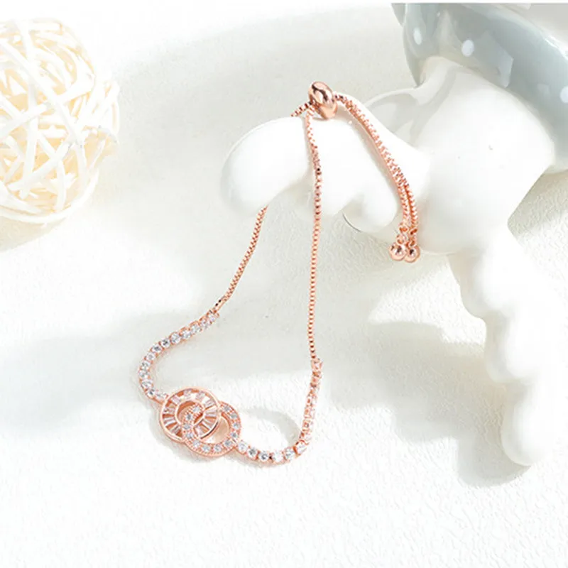 Circle Button Adjustable Bracelet