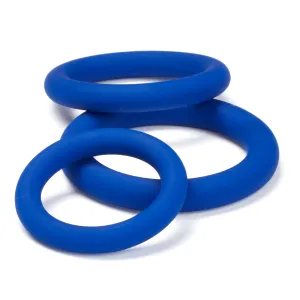Cloud 9 Pro Sensual Silicone Cock Ring Set Blue - Enhance Stamina and Pleasure with Premium Rings