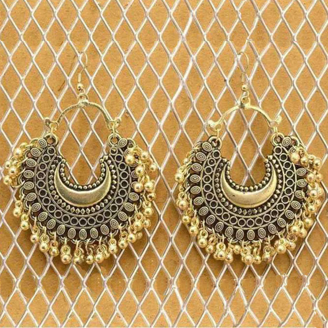Combo of 2 Chandbali and Multicolor Ghungroo Earrings